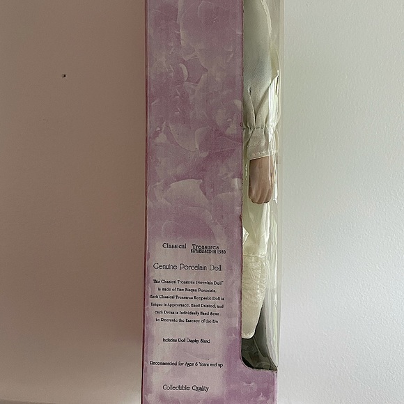 UNOPENED Collectible Fine Bisque Porcelain Doll - Picture 3 of 6